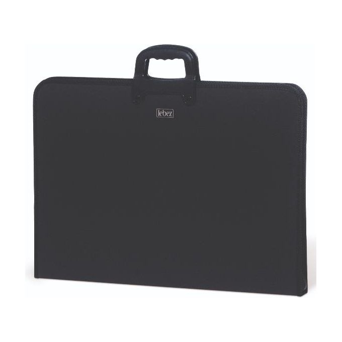 Niji 3091 Cartella Portadisegni Polipropilene Bordature Cordura Manico Sagomato Tasche Interne 55x38x3 cm colore Nero