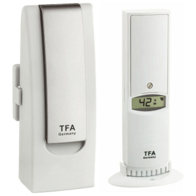 TFA Dostmann 31.4012.02 WeatherHub Set di Avvio Termoigrometro Monitoraggio Temperatura e Umidita' fino a 200 m 868 MHz colore Bianco