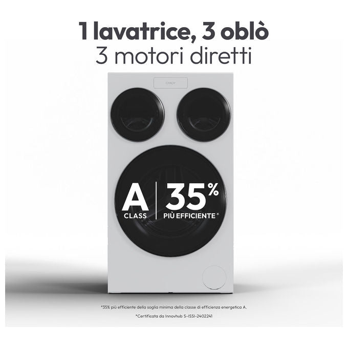 Candy 31021191 MultiWash Lavatrice Caricamento frontale 10 Kg 1400 rpm Classe A Sistema di dosaggio automatico Tecnologia Inverter (60x59.5x107 cm) colore Bianco