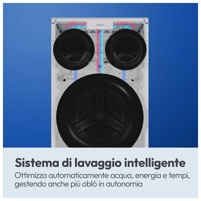 Candy 31021191 MultiWash Lavatrice Caricamento frontale 10 Kg 1400 rpm Classe A Sistema di dosaggio automatico Tecnologia Inverter (60x59.5x107 cm) colore Bianco