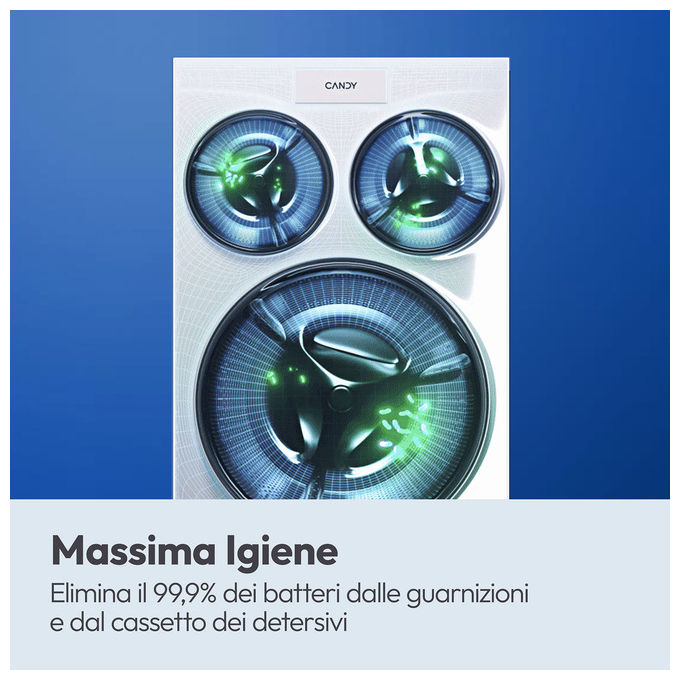 Candy 31021191 MultiWash Lavatrice Caricamento frontale 10 Kg 1400 rpm Classe A Sistema di dosaggio automatico Tecnologia Inverter (60x59.5x107 cm) colore Bianco