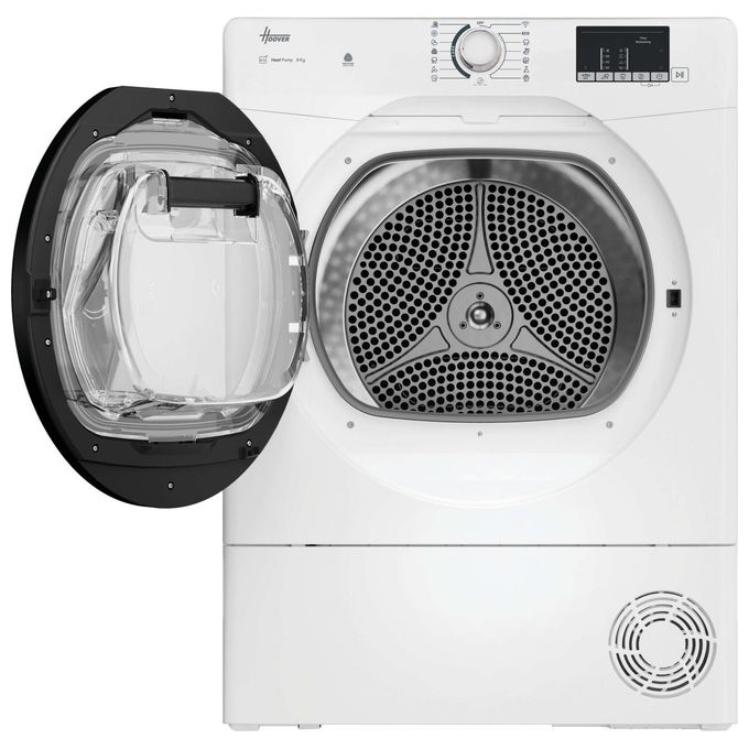 Hoover HR EH8N2DBE-S H-DRY 350 Asciugatrice Pompa di Calore 8 Kg Classe D Wi-Fi Bluetooth 15+1 Programmi (85x59.6x60.7 cm) colore Bianco