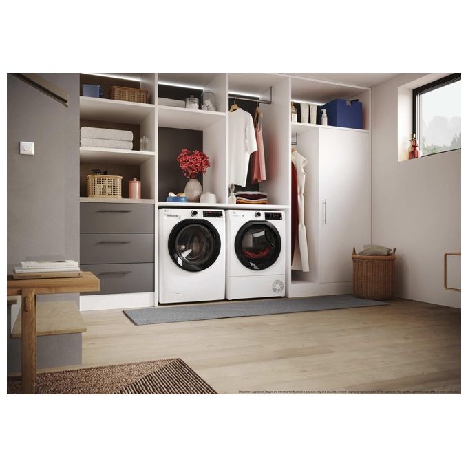 Hoover HR EH8N2DBE-S H-DRY 350 Asciugatrice Pompa di Calore 8 Kg Classe D Wi-Fi Bluetooth 15+1 Programmi (85x59.6x60.7 cm) colore Bianco