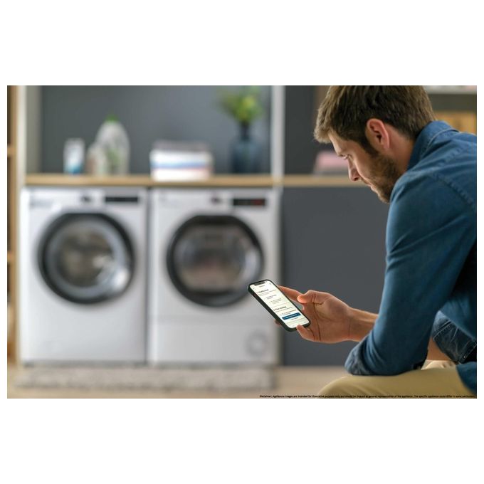 Hoover HR EH8N2DBE-S H-DRY 350 Asciugatrice Pompa di Calore 8 Kg Classe D Wi-Fi Bluetooth 15+1 Programmi (85x59.6x60.7 cm) colore Bianco