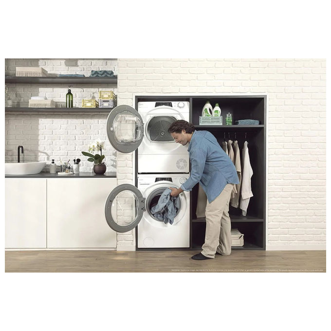Candy RO EH8N3TE-S RapidÓ Asciugatrice Pompa di Calore Inverter 8 Kg Classe C Wi-Fi EasyCase Kilo Detector (85x59.6x43.2 cm) colore Bianco