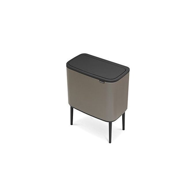 Brabantia 8710755316043 Bo Touch Bin Pattumiera 3 x 11 litri Cerniera Soft-Touch colore Platinum