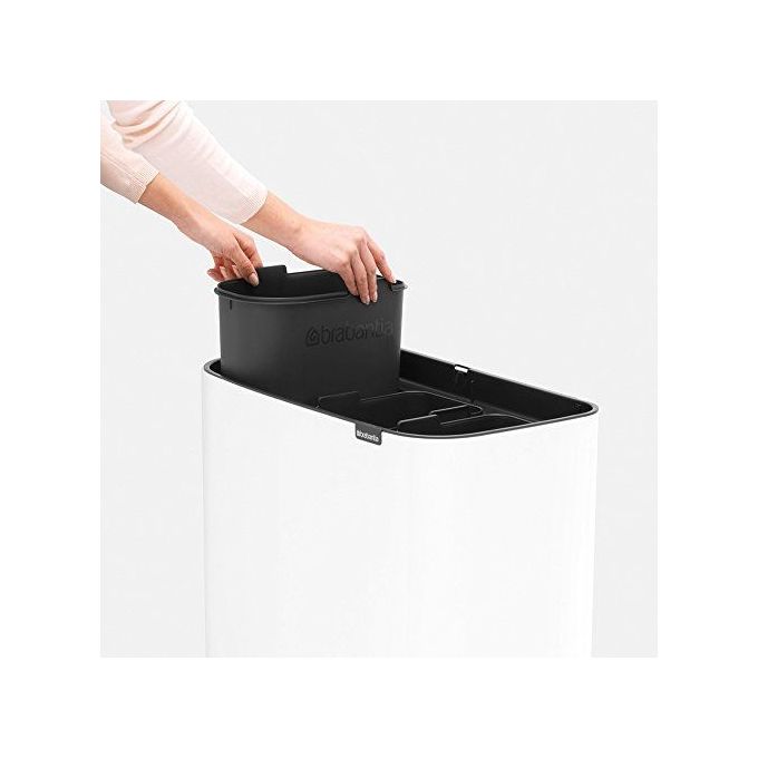 Brabantia 8710755316043 Bo Touch Bin Pattumiera 3 x 11 litri Cerniera Soft-Touch colore Platinum