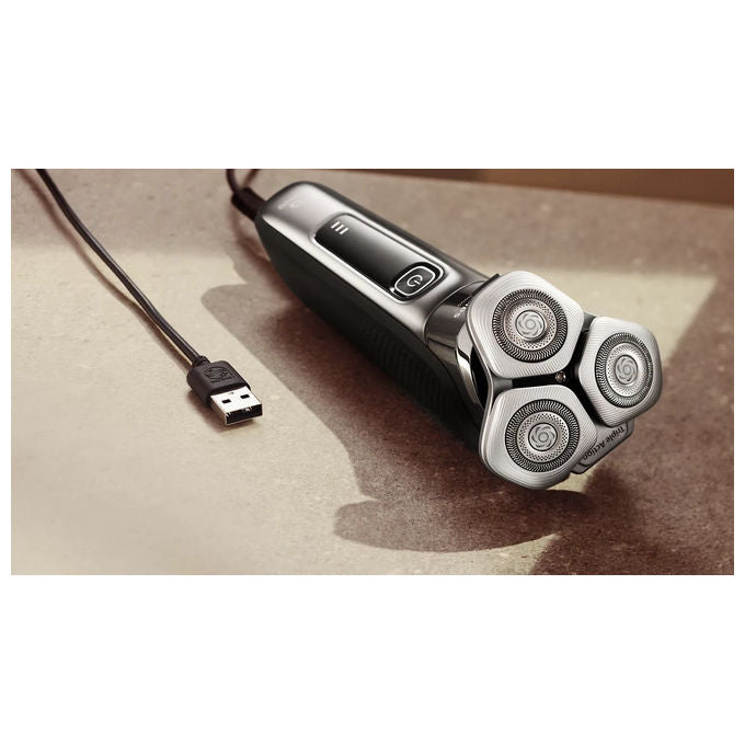 Philips X9002-10 i9000 Rasoio elettrico rotante Wet and Dry SkinIQ 3 testine autonomia 50 min colore Grigio