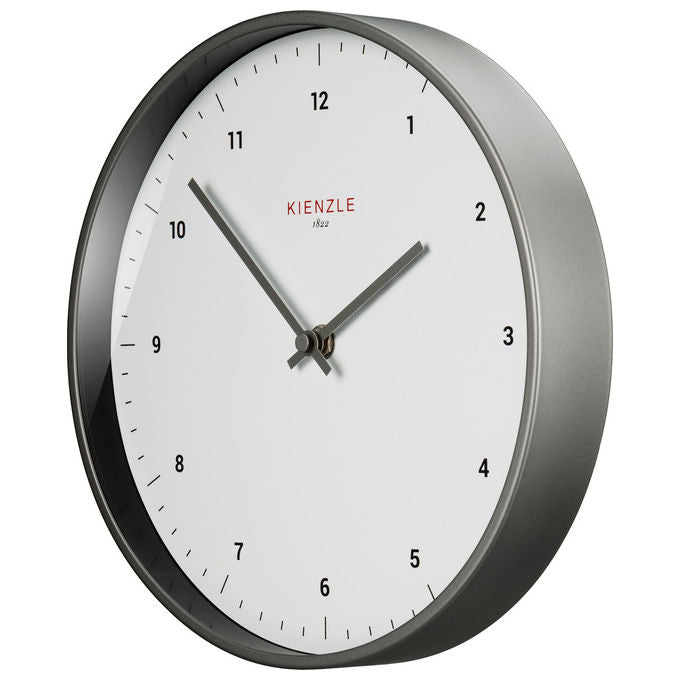 Kienzle 14978 Classic Orologio da parete radiocontrollato silenzioso diametro 25 cm colore Argento