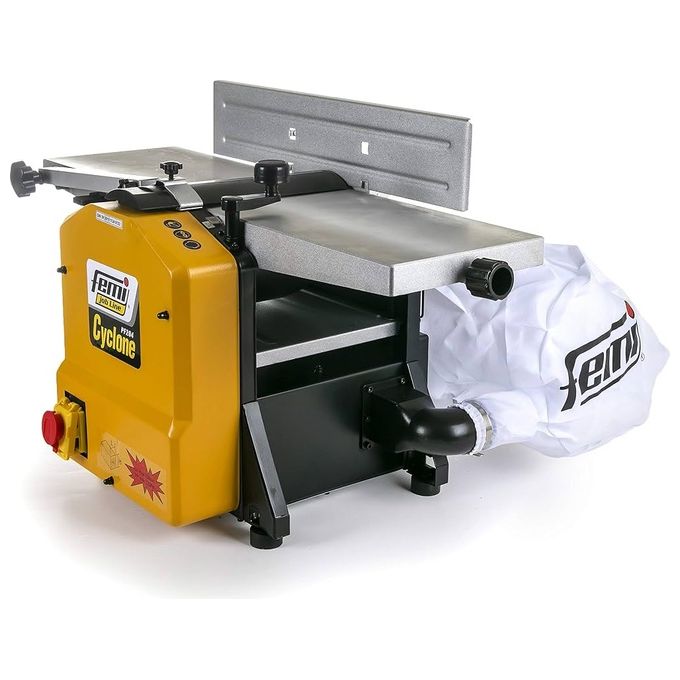 Femi PF-204CYCLONE JOB LINE Pialla Spessore 1500 W con Avanzamento Automatico e Aspirazione Integrata colore Nero