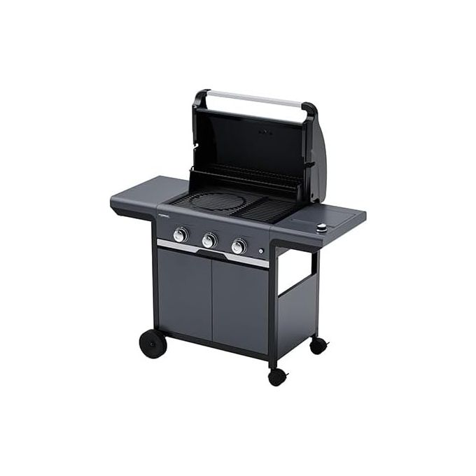 Campingaz SELECT 3 EXS Barbecue a Gas con Fornello Laterale 3 Bruciatori 9 kW + 2,3 kW Superficie Cottura 2500 cm² Sistema Culinary Modular InstaClean Aqua System colore Acciaio Verniciato
