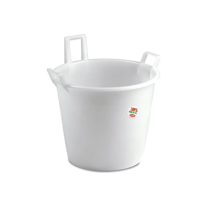 Stefanplast 3831445 Mastello a 3 Manici in Polietilene 35 Lt idoneo al contatto alimentare colore Neutro