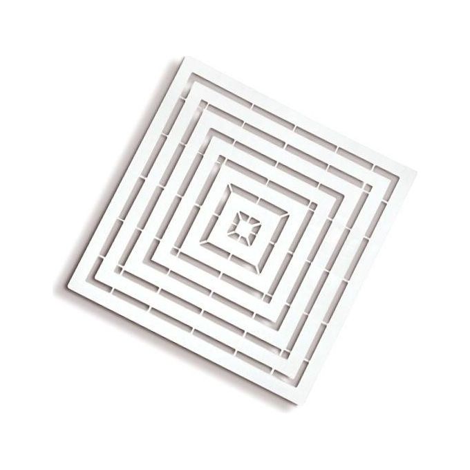 Giganplast 4325P2 Pedana per Doccia Quadrata Antiscivolo in Plastica LDPE 60x60 cm colore Bianco