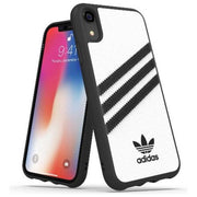 Adidas 32809 Samba Cover iPhone XS Max TPU Poliuretano Bordi Rialzati Wireless colore Bianco Nero