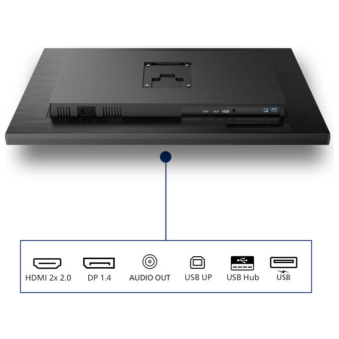 Philips 32B1N3800-00 Serie 3000 Monitor 32'' UHD 4K 3840x2160 60Hz Pannello VA Flicker Free LowBlue Mode Altoparlanti Integrati USB Hub Regolazione Altezza VESA 100x100 colore Nero