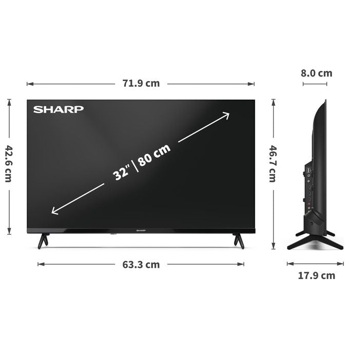 Sharp TV LED 32'' HD Ready Nero Hotel Mode