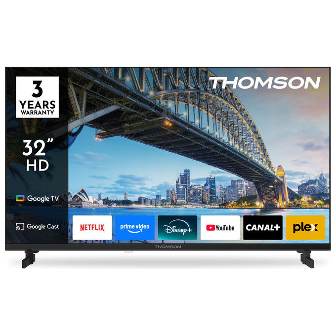 Thomson 32HG2S15 Smart TV LED 32'' HD Ready Google TV Wi-Fi Bluetooth DVB-T2 HDR10 colore Bianco