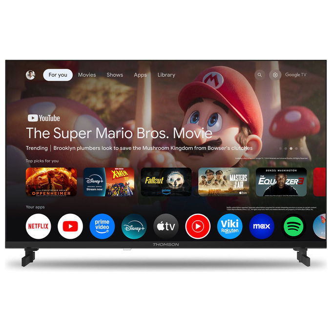 Thomson 32HG2S15 Smart TV LED 32'' HD Ready Google TV Wi-Fi Bluetooth DVB-T2 HDR10 colore Bianco