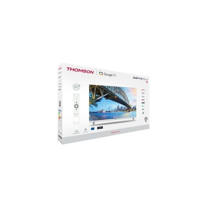 Thomson 32HG2S15W Smart TV LED 32'' HD Google TV DVB-T2 Wi-Fi Bluetooth 3 HDMI Classe E colore Bianco