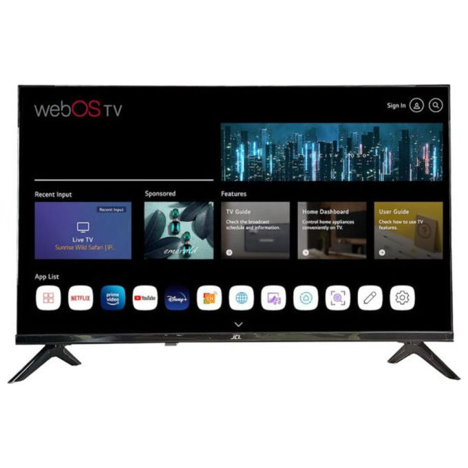 JCL JCL32RWHD Smart TV LED 32'' HD Ready 720p webOS 8.1 Wi-Fi 3 HDMI 2 USB DVB-T2 colore Nero