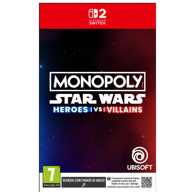 Ubisoft Monopoly Star Wars Heroes vs Villains Videogioco Nintendo Switch 2 Game Key Card