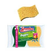 Spontex Spugna Fibra Verde Doppio Uso 2 Pezzi