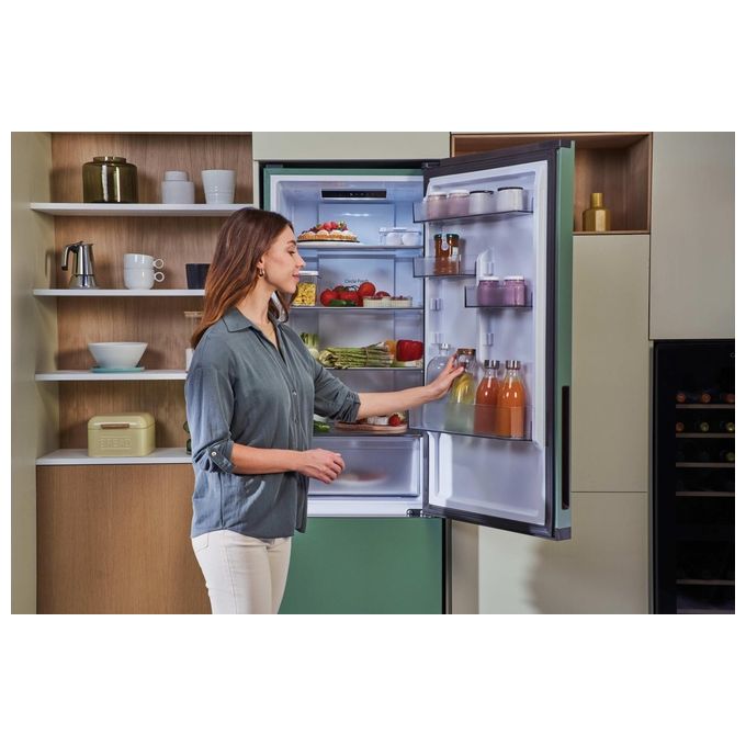 Candy CNCQ2T518EG Frigorifero Combinato 279 L 182 cm Classe E 38 dB No Frost Multi-Airflow (54x60x182 cm) colore Verde