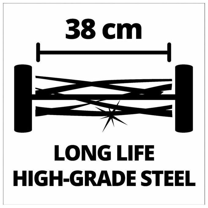 Einhell Tagliaerba Elicoidale A Batteria Ge-Hm 18-38 Li-(Batteria Non Inclusa)