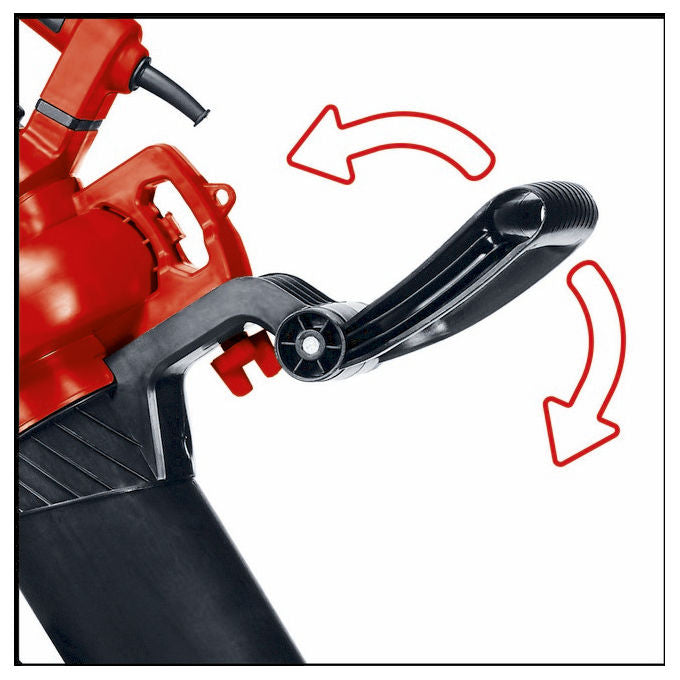 Einhell 3433320 GC-EL 3000 E Soffiatore Aspiratore Foglie Elettrico 3000W 840 m³-h 300 km-h Sacco 45 L Regolazione Giri