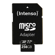 Intenso 3433492 Scheda di memoria microSDHC 256 GB Classe 10 UHS-I U3 V30 con adattatore SD fino a 100 MB-s lettura colore Nero