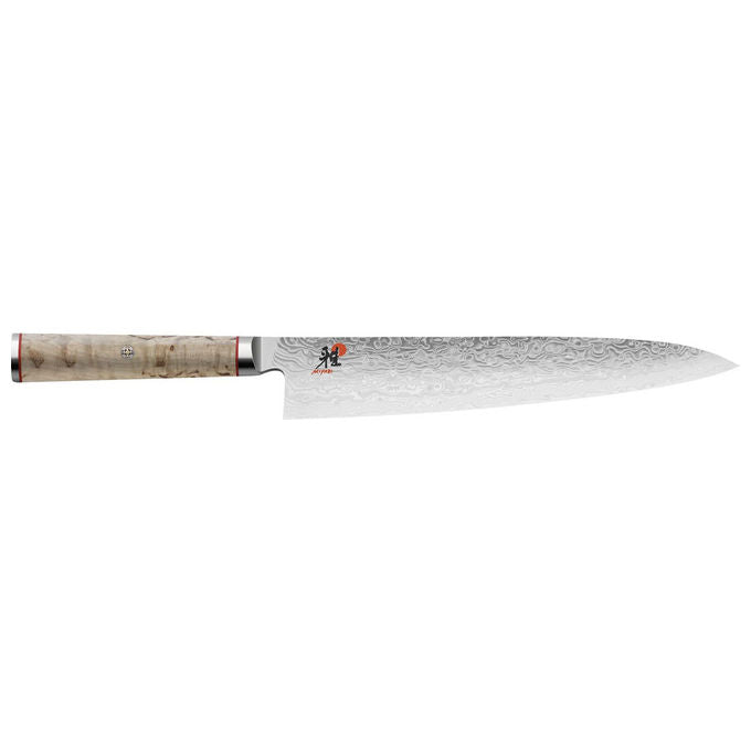 ZWILLING 34373-241 Miyabi 5000 MCD Coltello Gyutoh Lama 24 cm Acciaio Micro Carbide MC63 Manico Legno di Betulla Stabilizzato colore Grigio