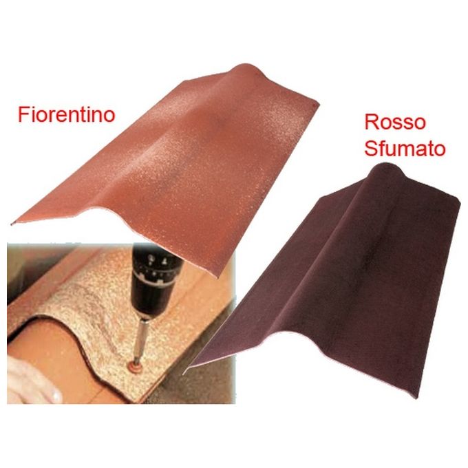 Onduline Colmo Onduvilla per Tetti Inclinati in Bitume 90x50 cm colore Rosso Sfumato