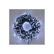 Lotti NTLMINICLUSTER1500 Catena Luminosa a Nastro 1500 LED Bianco Freddo 34,5 m con Controller 8G Timer Trasformatore Esterno colore Bianco