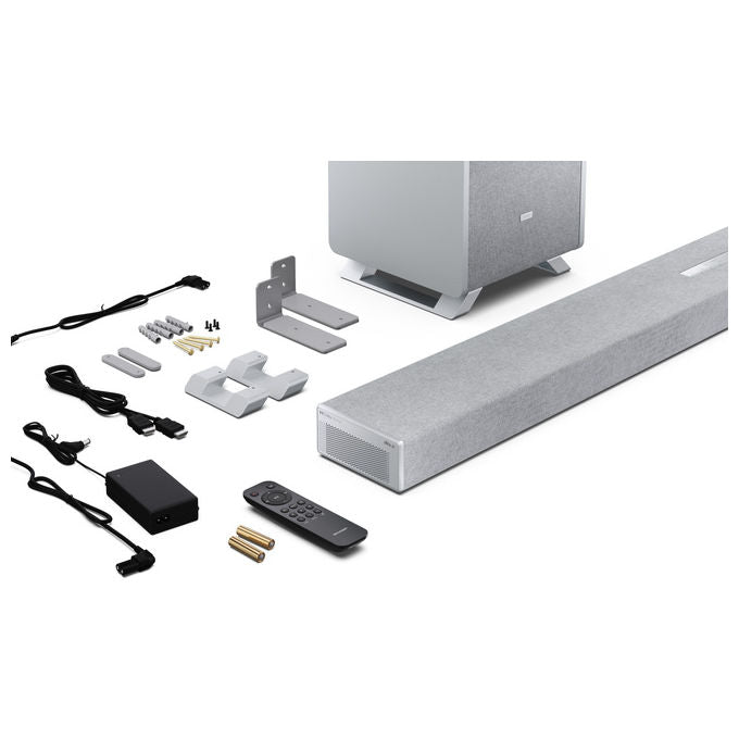 Sharp HT-SBW55121(SL) Soundbar 5.1.2 canali 212 W con Subwoofer Wireless colore Argento