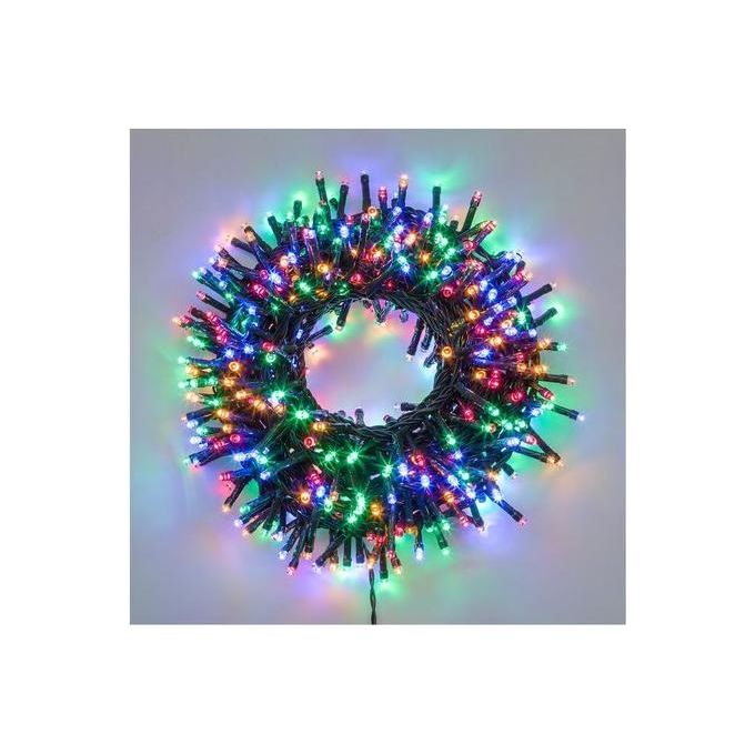 LuminalPark 36284 Catena Luminosa 30,5 m 1500 LED Multicolor con Controller 8 Giochi Cavo Verde colore Verde Scuro