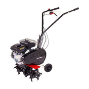 JARDIMECA FTS M100 Motozappa 4T Hp 2,0 Cilindrata 79 cc 4 Frese Diametro 24 cm Larghezza Lavoro 20-46 cm Avviamento Autoavvolgente Trasmissione a Catena Innesto Fresa su Impugnatura con Ruotino di Trasferimento colore Nero