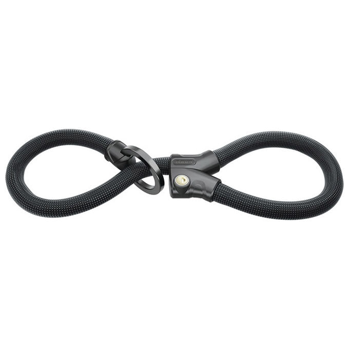 Abus 1806140 Infinity Loop Catena Antifurto Doppio Anello Regolabile Rivestimento PVC IvyTex 140 cm Spessore Catena 6 mm colore Nero