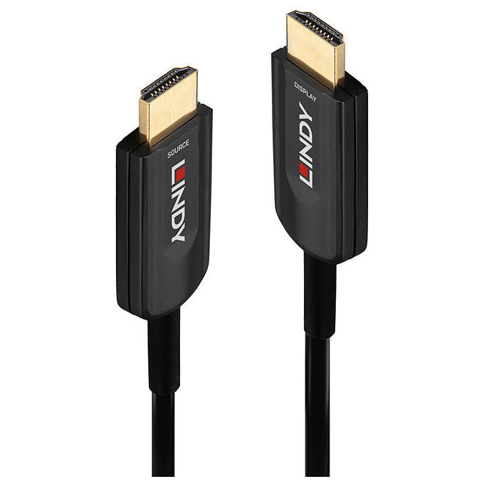 Lindy 38382 Cavo HDMI 20 m HDMI Tipo A Standard 8K 48 Gbit-s Fibra Ottica-Rame colore Nero