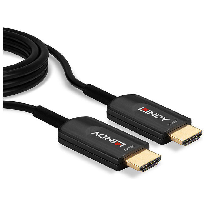 Lindy 38382 Cavo HDMI 20 m HDMI Tipo A Standard 8K 48 Gbit-s Fibra Ottica-Rame colore Nero