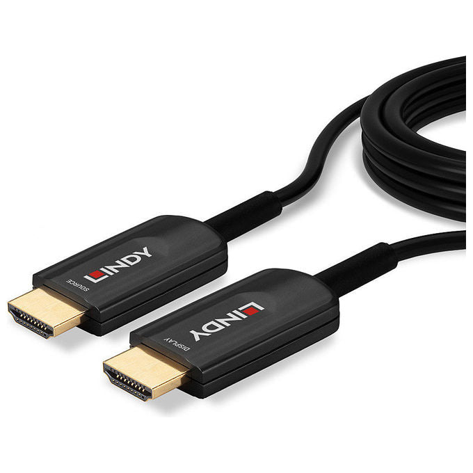 Lindy 38382 Cavo HDMI 20 m HDMI Tipo A Standard 8K 48 Gbit-s Fibra Ottica-Rame colore Nero