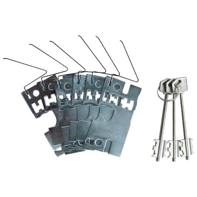 Brixo FRASCHE-077550 Cambi Combinazione Chiavi CR 23-2000-01 Chiavi di Ricambio per Serrature di Sicurezza 3 Pezzi 92 mm colore Nero