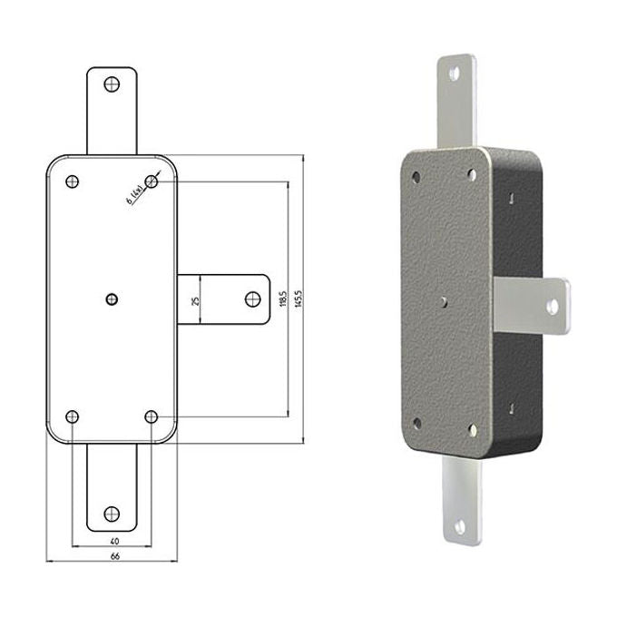 CR 100 Deviatore per serratura Adatto serrature CR serie 2300PE MC 2350PE MC 3300P 3350P 3300 MC 3350 MC Materiale Legno colore Legno