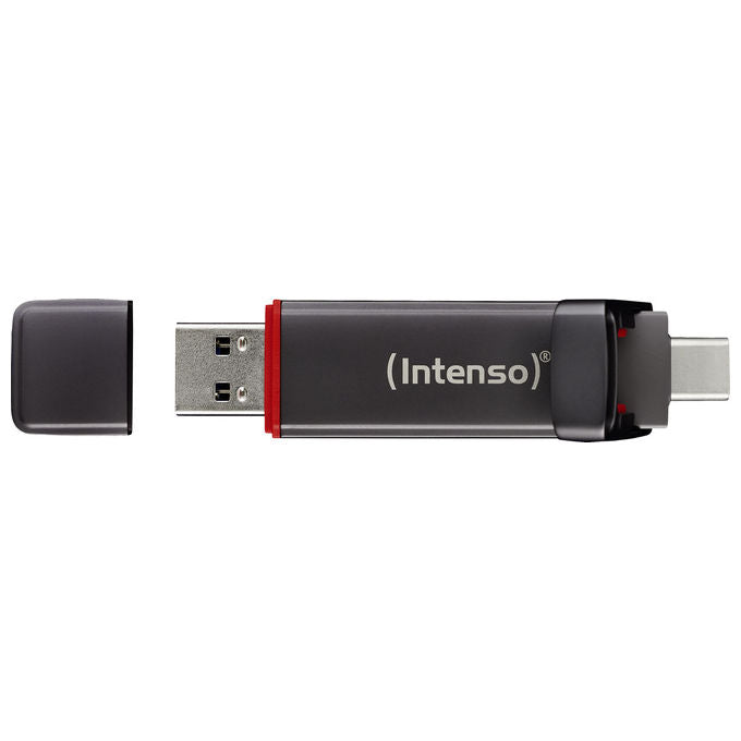 Intenso 3850440 UX100 SSD Esterno USB 3.2 250GB con USB-C e USB-A Velocita' fino a 500 MB-s colore Antracite