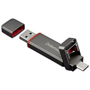 Intenso 3850450 UX100 SSD Esterno USB 3.2 500 GB USB C e USB A 500 MB-s lettura colore Antracite