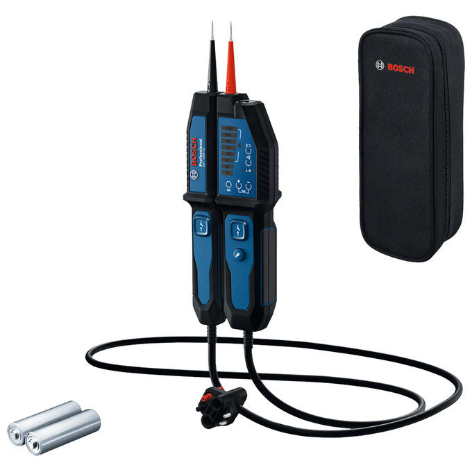 Bosch Professional 0601077800 GVT 1000-15 Tester di Tensione fino a 1000 V CA CC con LED Vibrazione e Autotest IP65 cavo 125 cm colore Nero