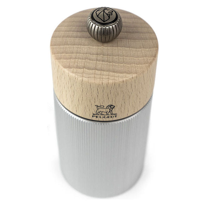Peugeot 39882 Line Macinapepe Alluminio e legno con regolazione della macinatura colore Naturale
