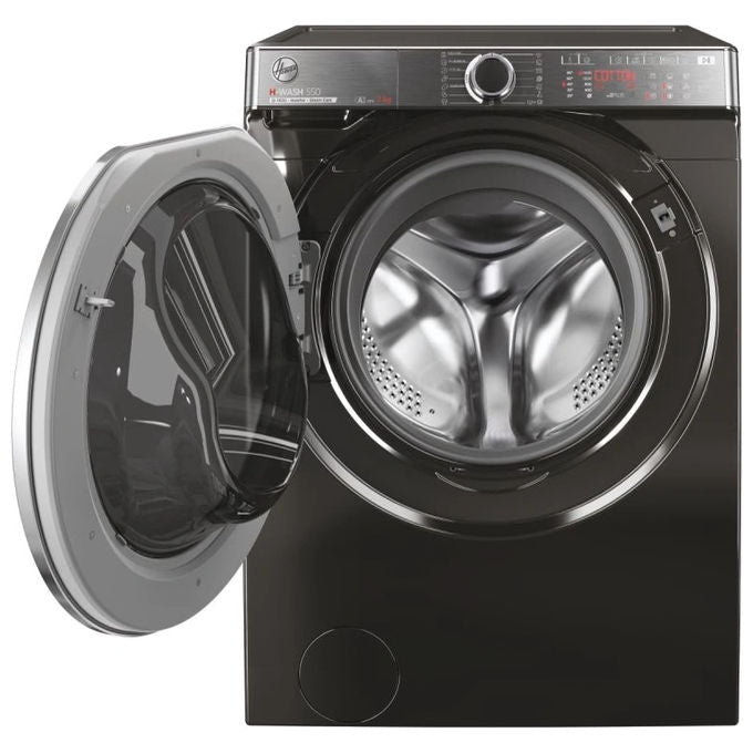 Hoover H5WPB447AMBCB8-S H-Wash 550 Lavatrice Carica Frontale 7 Kg 1400 rpm Classe A Inverter Vapore Wi-Fi (85x60x45 cm) colore Nero