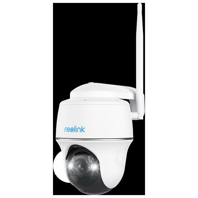 Reolink BWPT2K05 Argus Series B430 Telecamera IP Wi-Fi a batteria solare 5MP Pan Tilt visione notturna audio 2 vie colore Bianco