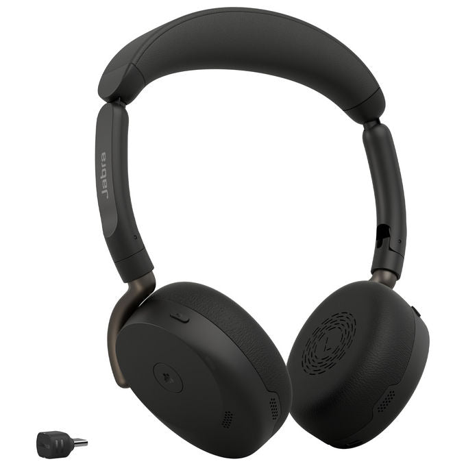 Jabra 36699-999-889 Evolve3 65 Flex Auricolare Wireless Bluetooth USB tipo-C con Riduzione Rumore Attiva e 6 Microfoni colore Nero