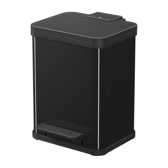 Hailo 0619-260 Oko Uno Plus Cubo con Pedale 17 L Soft-close Acciaio e Plastica colore Nero
